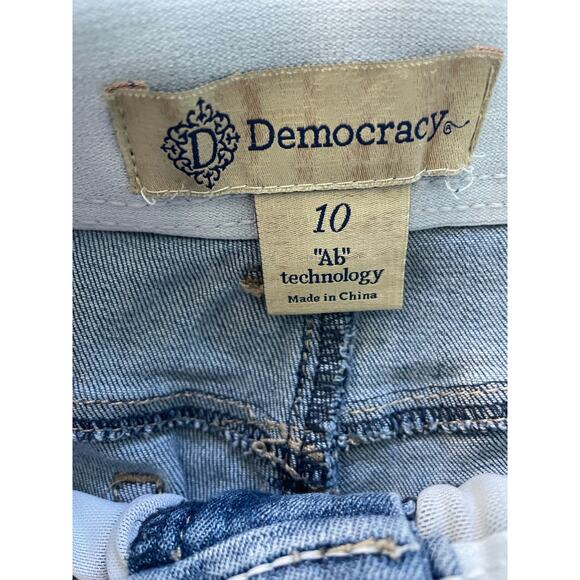 Democracy Women's Skyrise Ab-Solution Skinny Jeans Blue Light Wash Size 10 Denim - Picture 3 of 4